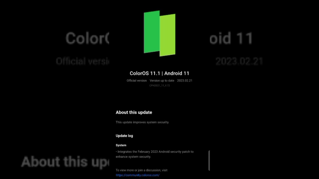 OPPO received the new Software update COLOROS 11.1|Android 11 #oppo #android #software #update