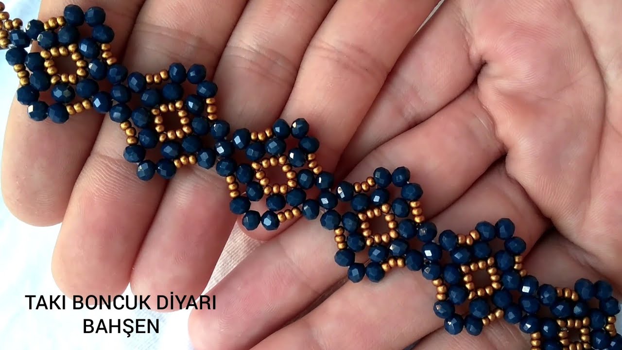 Kristal boncuk bileklik yapımı/Crystal bead bracelet makin / Хрустальный браслет из бисера #diy