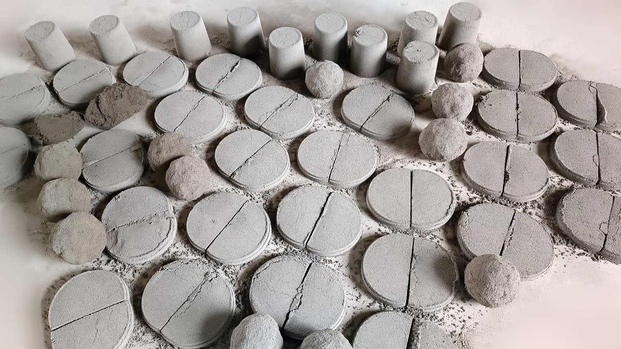 New✅ Shapes Melting Crispy 😷 Dusty Cement Dry Floor Crumbling Balls Dipping Crumbling On Dry Floor