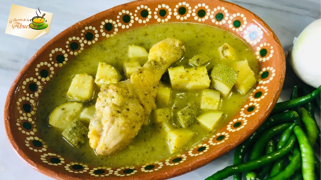POLLO EN SALSA VERDE con calabazitas 🥒 recetas economicas