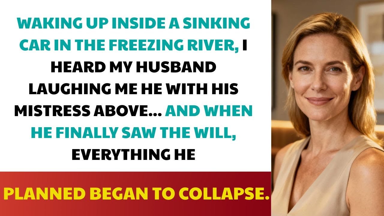 Waking Up Inside a Sinking Car, I Heard My Husband and His Mistress—And the Moment He Saw the Will…