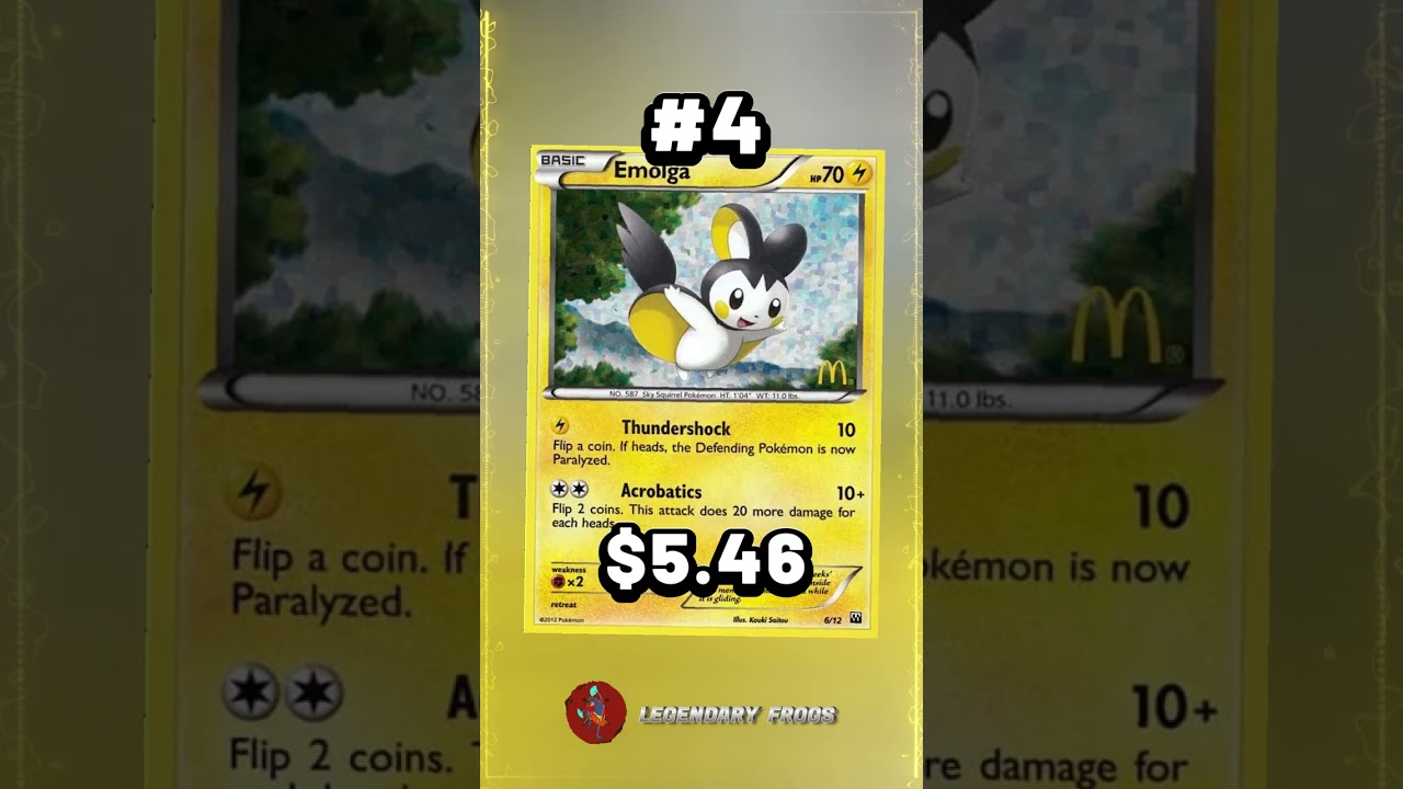 Top 5 Emolga Cards #shorts #emolga #pokemon #pokemoncards #top5