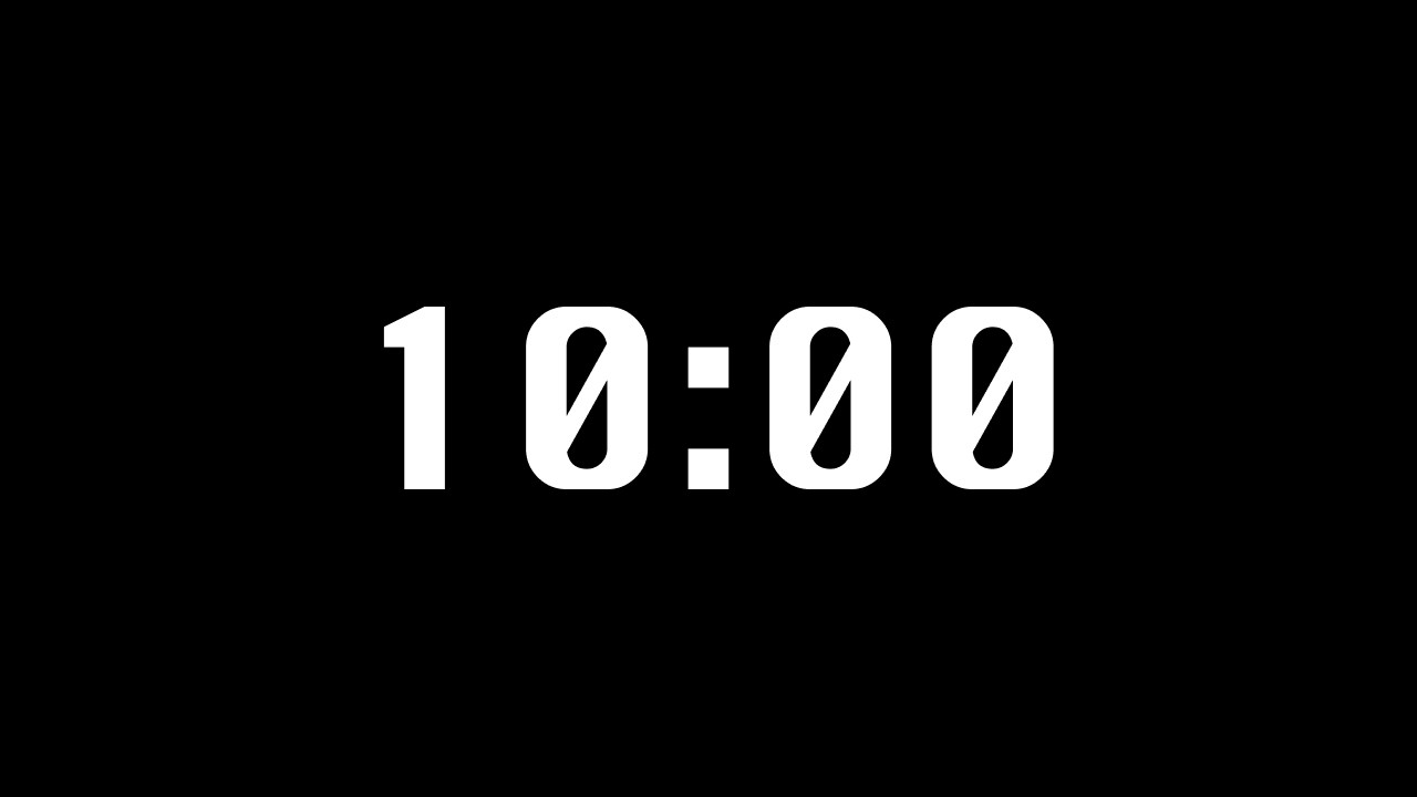 10 Minute Black Screen Timer for Any Situation