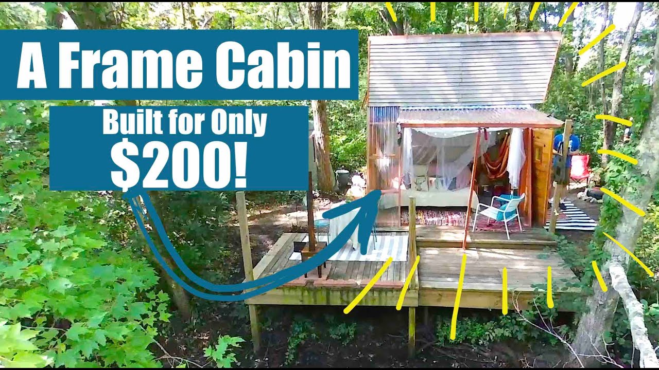 Her own boss with a $200 A Frame Cabin Build -Hipcamp rental!