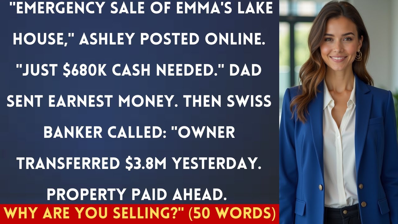 Sister Sold My 'Abandoned' Lake House Below Market Value — Then My Private Bank Called Her