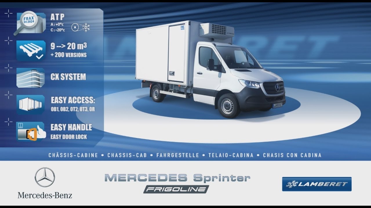 MERCEDES Sprinter Fahrgestell mit Lamberet New Frigoline Kühlaufbau