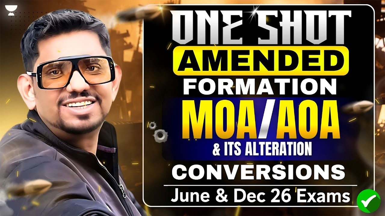 COMPANY LAW MARATHON | DEC 25 & June 26 | ONE SHOT REVISION |CS EXECUTIVE| CS AMIT VOHRA🔥 Unacademy 