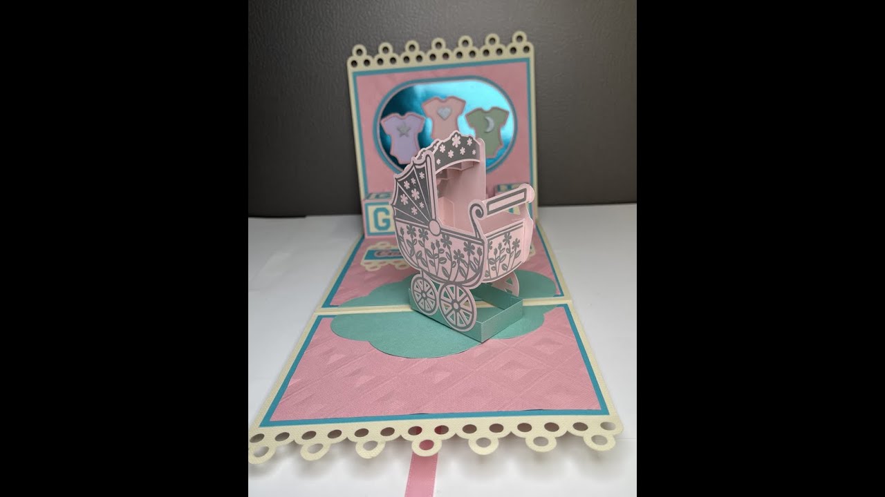 Pop Up Stroller Baby Card