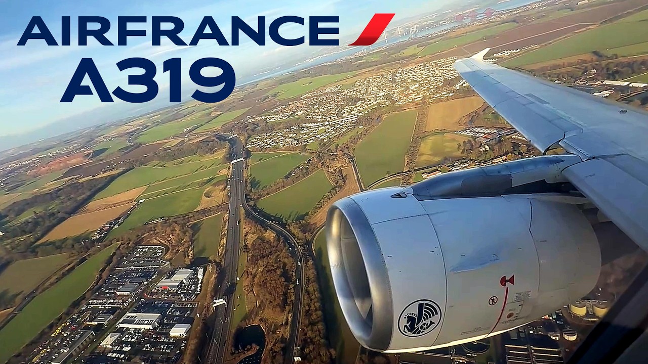 🇬🇧  Edinburgh EDI  -  Paris CDG  🇫🇷  Air France Airbus A319  [FULL FLIGHT REPORT] Economy Class