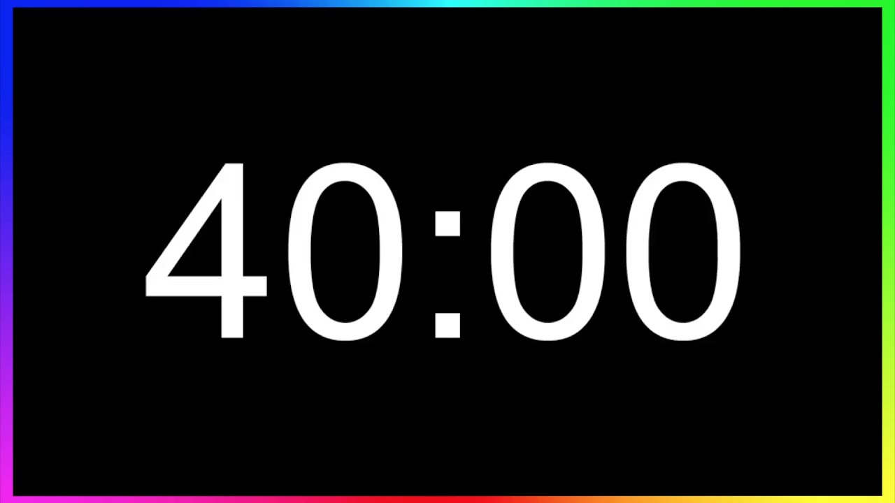 Minuteur 40min ALARME🚨/ Compte à Rebours 40 Minutes /Minuterie 40 Minutes/Décompte 40min