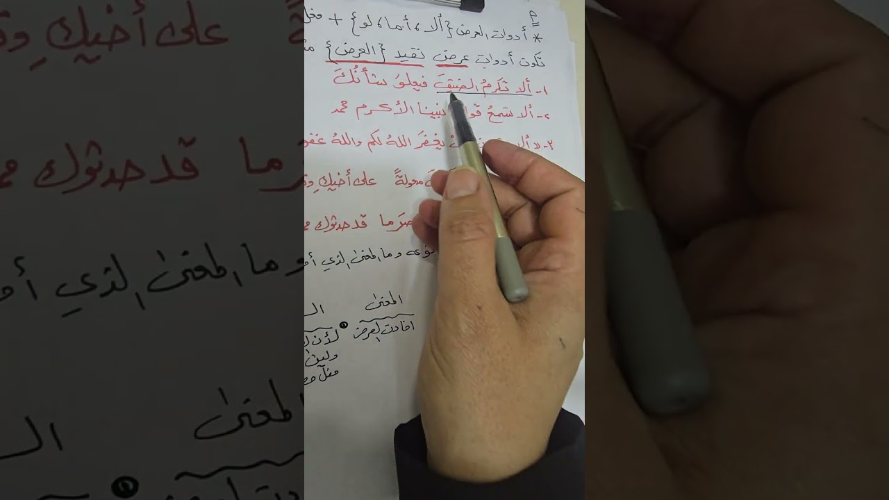 العرض والتحضيض المحاضرة الأولى
