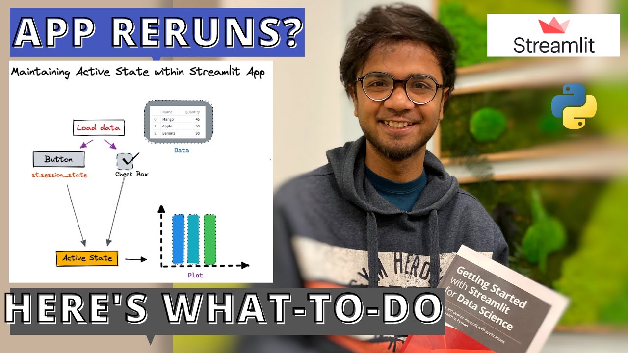 STREAMLIT TRICKS - Web App RERUNS on every WIDGET CLICKS ? Here's WHAT-TO-DO |SessionState| PYTHON