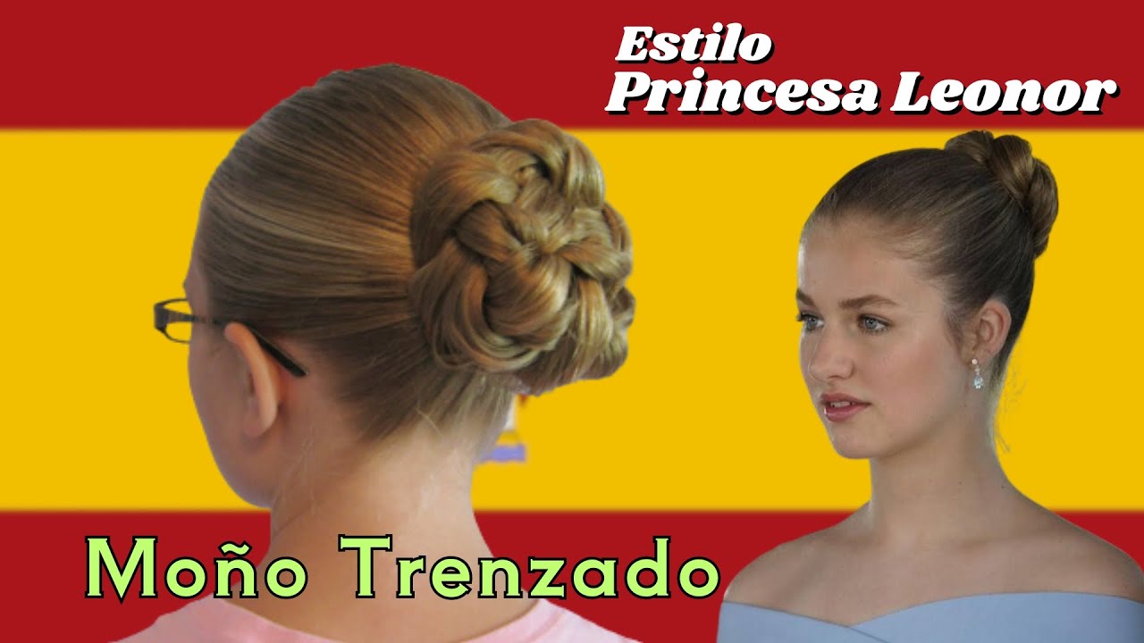 MOÑO TRENZADO: ¡¡¡Luce con el Mejor Estilo de la Princesa LEONOR!!! (PASO A PASO) #peinadoparaniñas