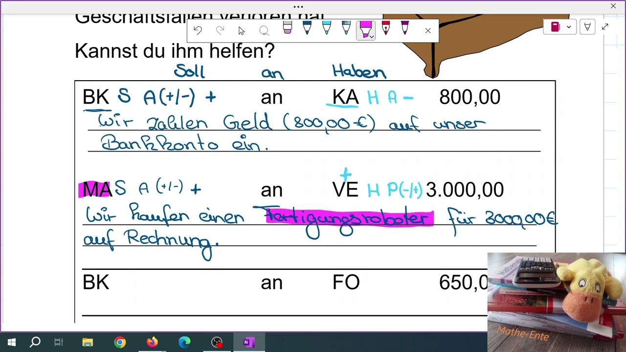 BWR 7 Buchungslesen aus dem Buchungssatz oder aus Konten