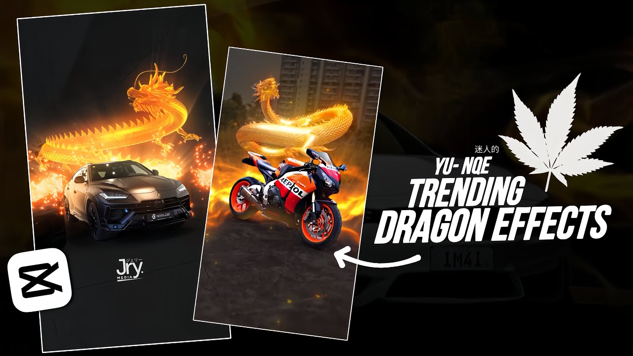 DRAGON EFFECTS TRENDING BIKE & CAR REELS VIDEO EDITING -CAPCUT | CAPCUT VIDEO EDITING