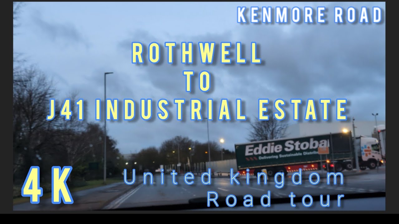 Driving from Rothwell to J41 industrial estate (South Leeds) Britain City Tour (4K)