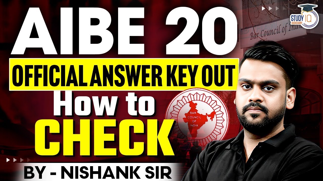 How to Download AIBE 20 Official Answer Key | Step-by-Step | Nishank Sir