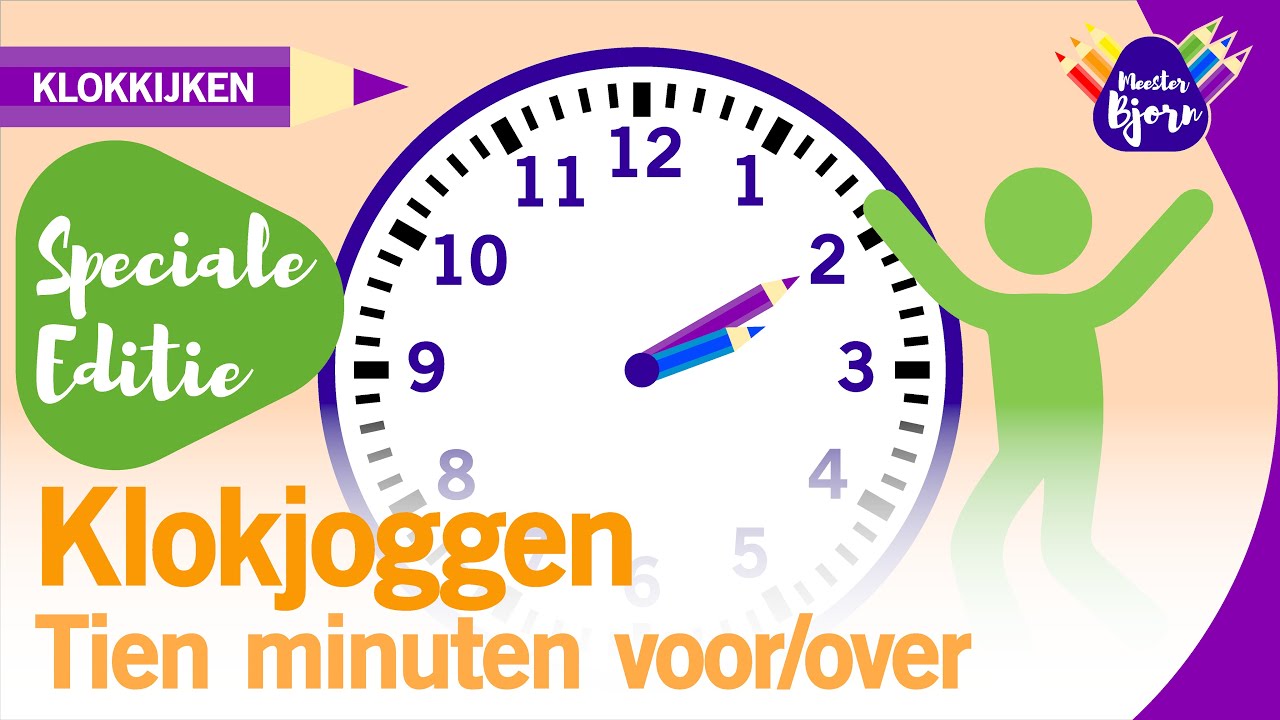 Meester Bjorn • klokjoggen • speciale editie • tien minuten voor/over • analoog