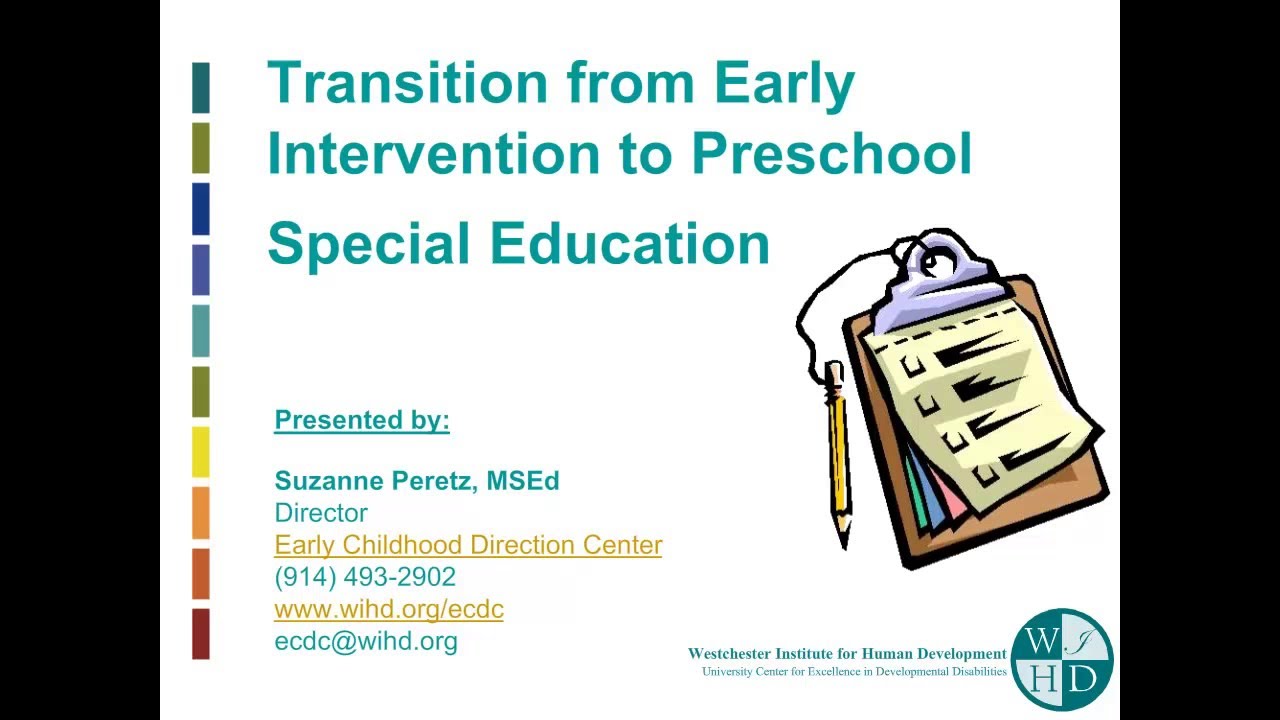 Transition from Early Intervention to Preschool Special Education