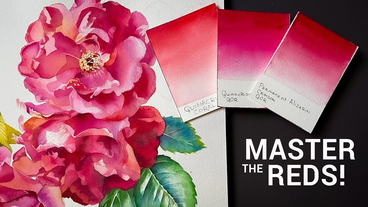 MASTER RED PIGMENTS 🌹 Watercolor Tutorial