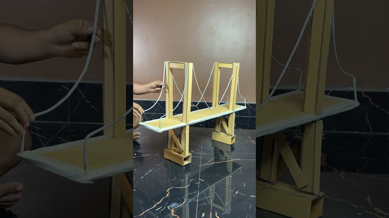 Mini Tower Bridge DIY Idea &mdash; Cardboard Craft #short #reel #viral #diycrafts #youtubeshort