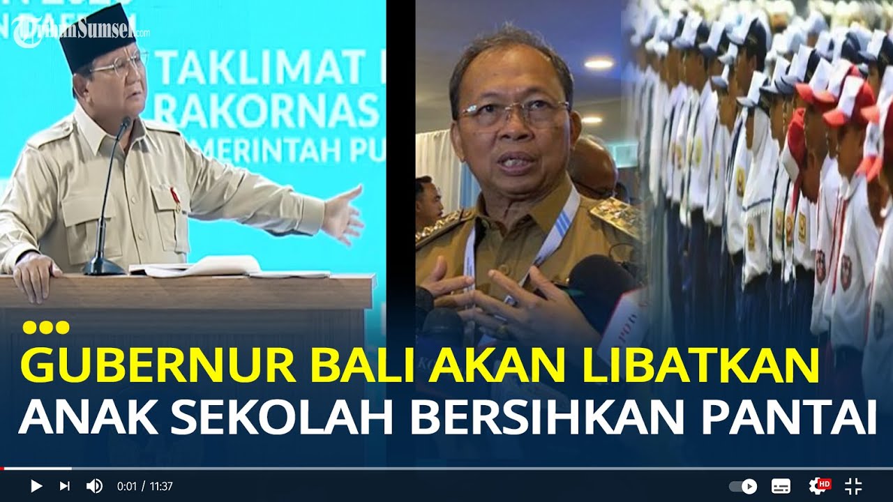 Disentil Prabowo, Gubernur Bali I Wayan Koster Akan Libatkan Anak Sekolah Bersihkan Pantai
