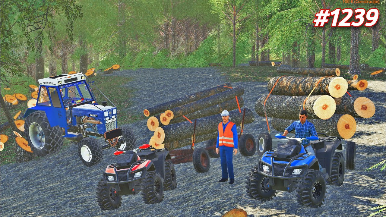 Ролевая игра на Думести ///Я отправился в лес на двух квадроциклах[1239] - Farming Simulator 19