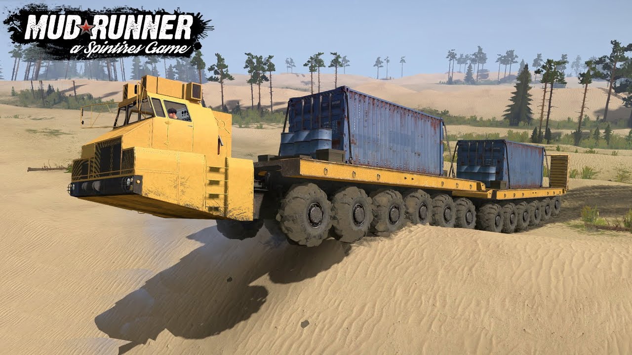 Spintires MudRunner MAZ 7907 World's Longest Truck Driving On Sand