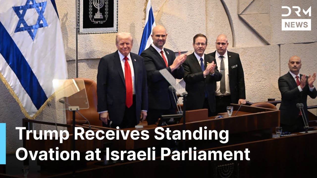 POWERFUL MOMENT: President Trump Welcomed with Applause at Knesset Ahead of Peace Address | AC1B