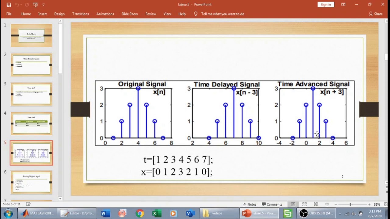 To study Discrete time shift