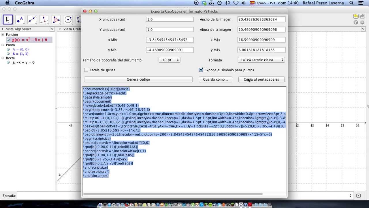 Geogebra y Latex.