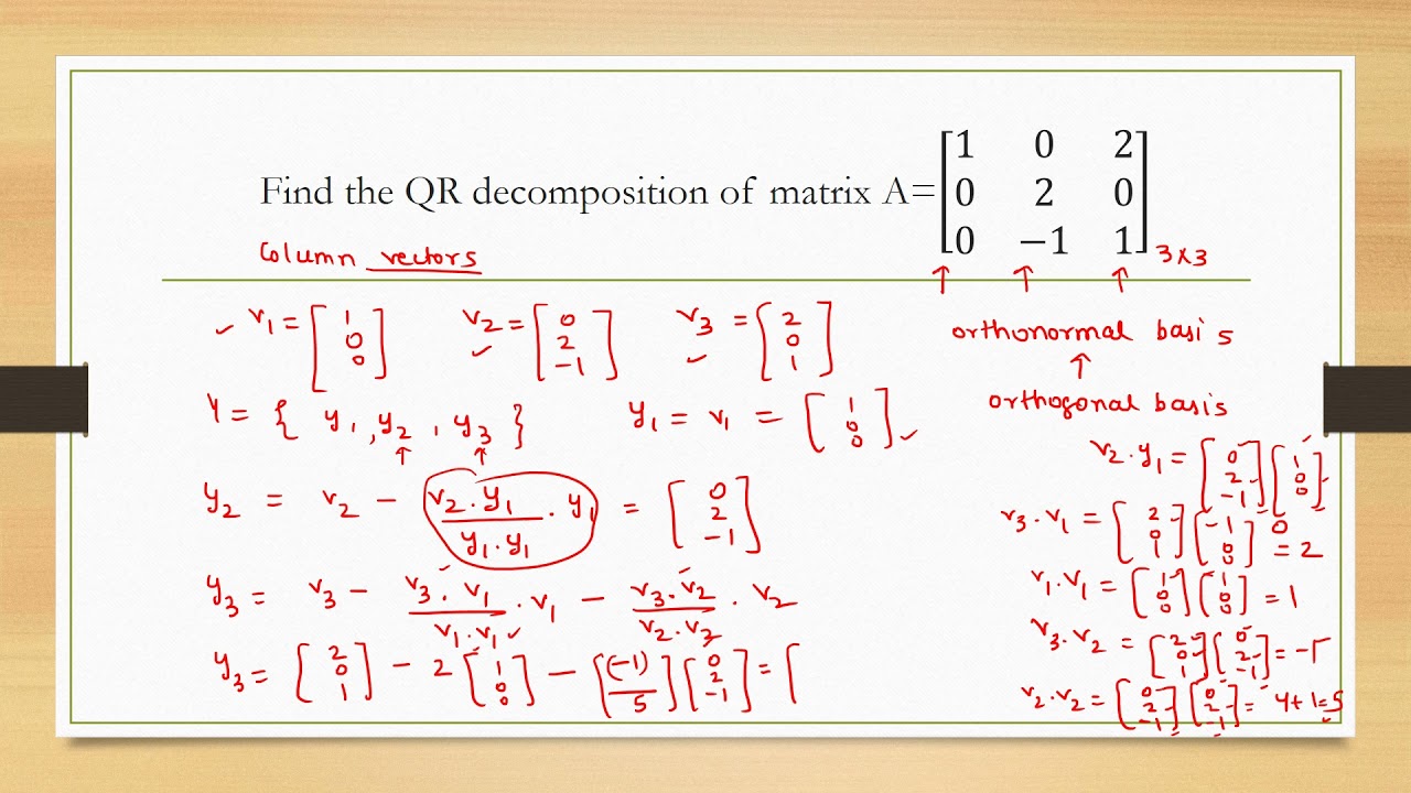 QR DECOMPOSITION OF MATRIX