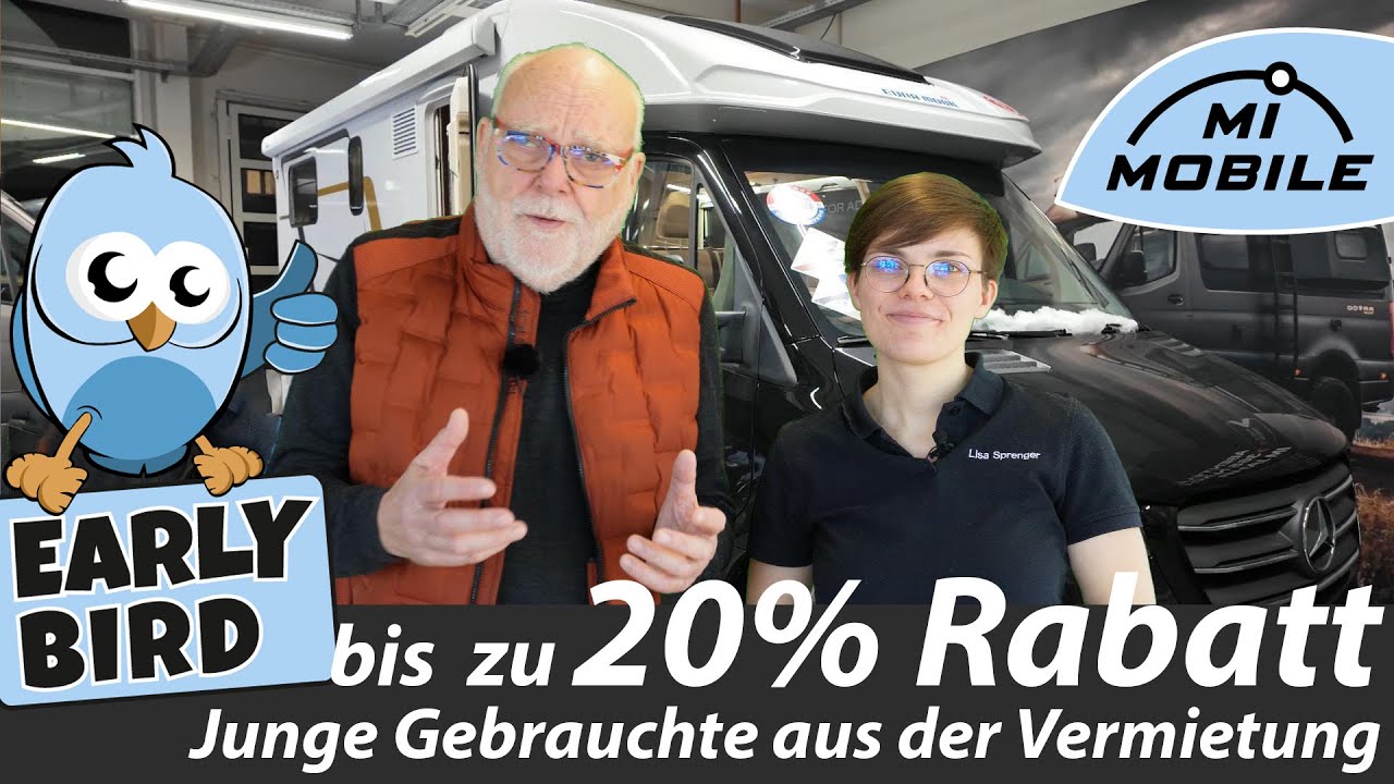 Junge Wohnmobile günstig kaufen - Eura Mobil, Karmann und Forster aus der Vermietung - Earlybird