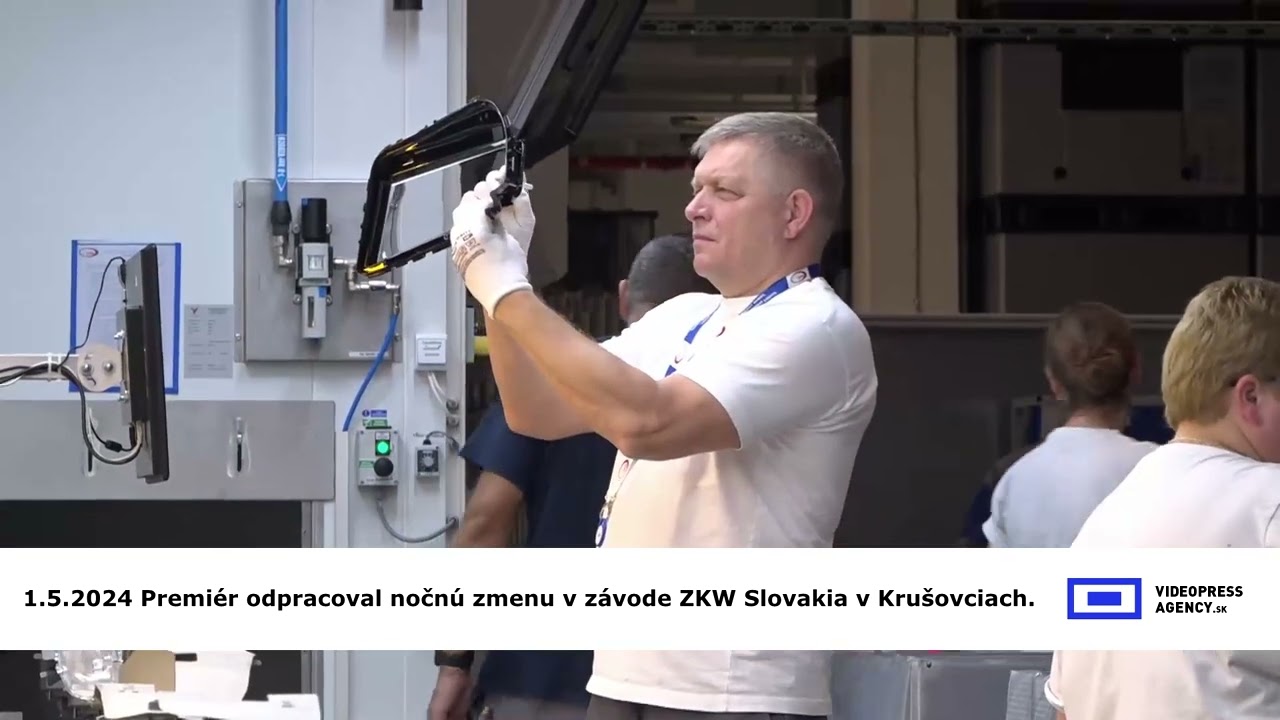 Premiér odpracoval nočnú zmenu v závode ZKW Slovakia v Krušovciach.