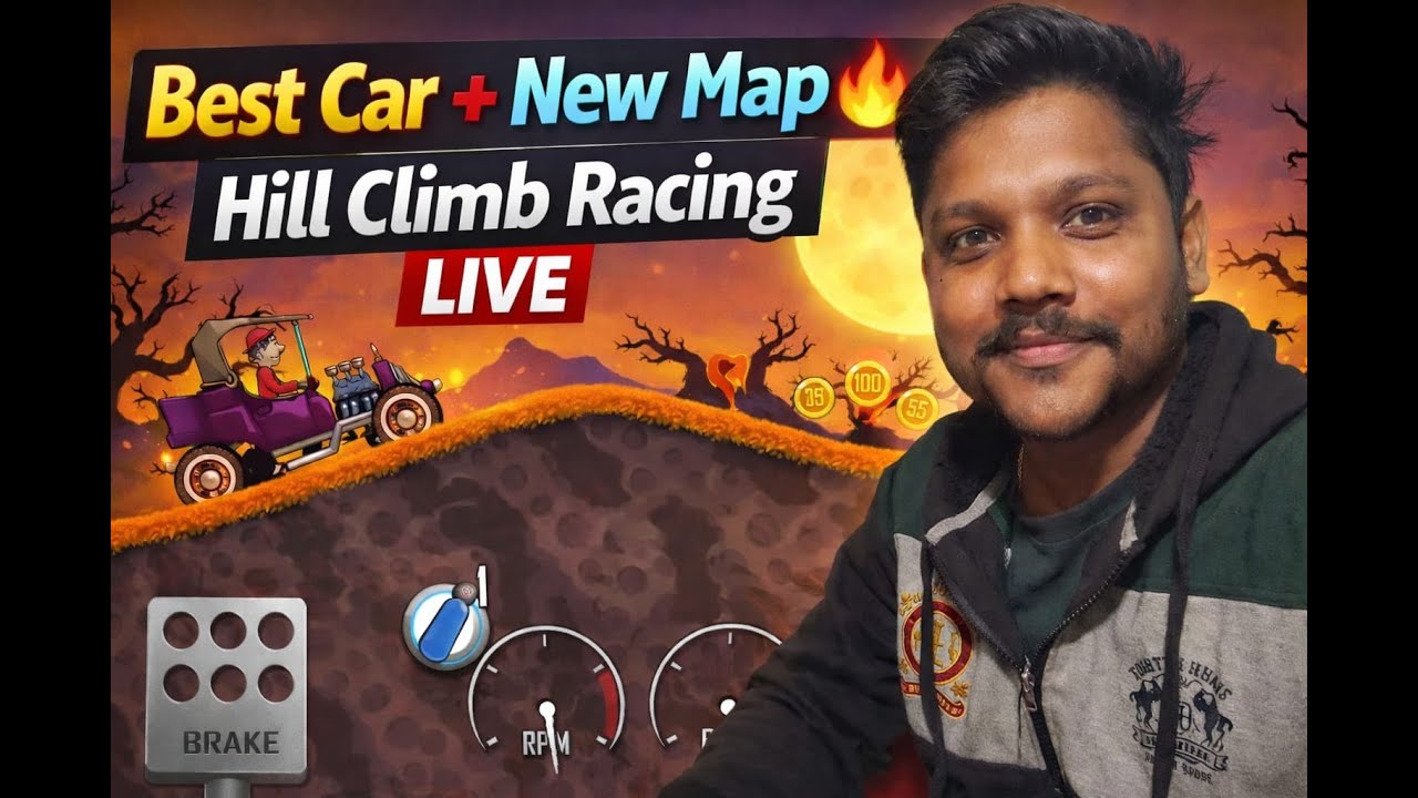 Best Car + New Map 🔥 | Hill Climb Racing LIVE