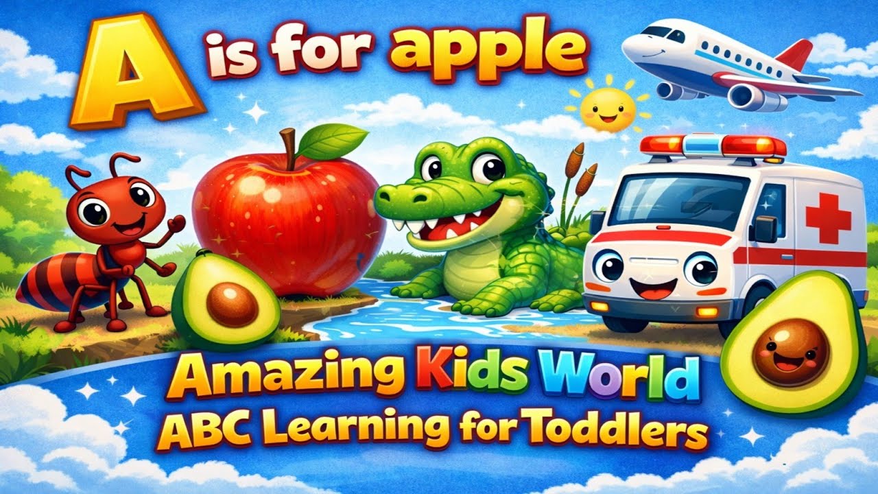 ABC Flashcards for Toddlers | Babies First Words & ABCD Alphabets | ABC Learning for Toddlers