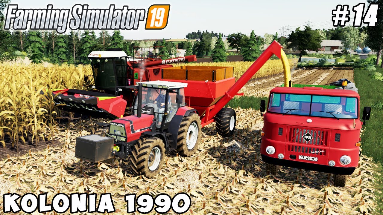 Harvesting potatoes and corn | Kolonia 1990 | Farming simulator 19 | Timelapse #14