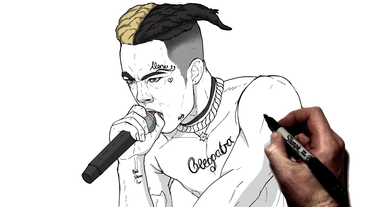 Как рисовать Xxxtentacion (live) | Шаг за шагом |