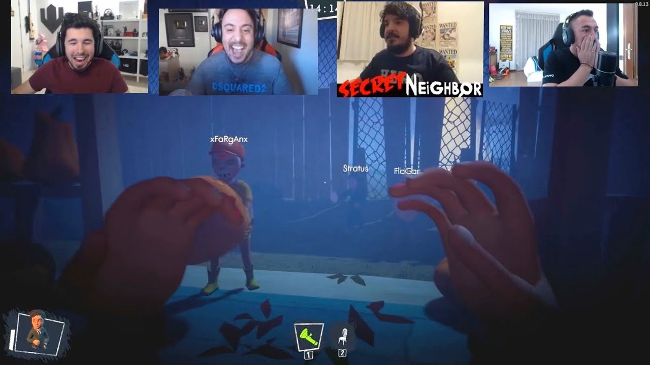 MUCHOS SUSTOS!! EN  Secret Neighbor |MEJORES MOMENTOS|