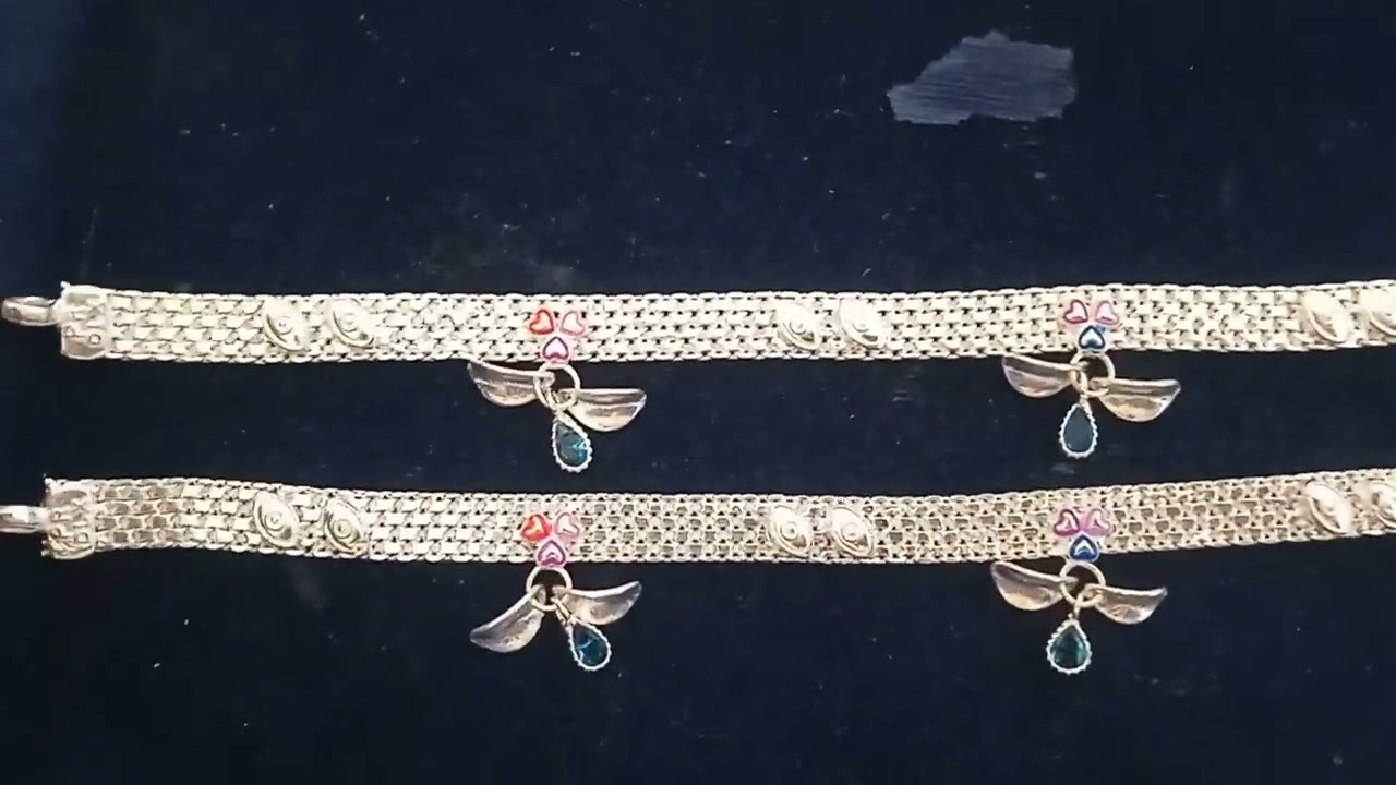 Silver 🥈 ka Payal ❣️ fensshi payal 💖 wet 55g ₹9350 hai online shoping  #viralvideo #payal #sorts 