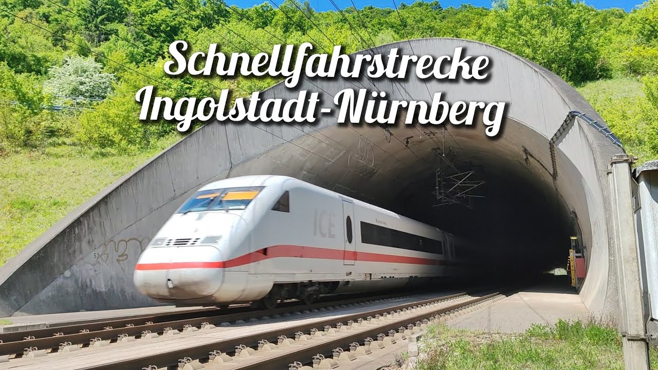 ICEs mit +300km/h Schellfahrstrecke Ingolstadt-Nürnberg Schellenberg Tunnel