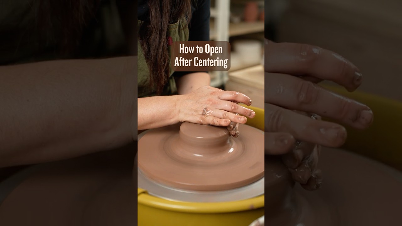 How to Open After Centering  #ceramic #ceramicpottery #potterytutorial #pottery #potteryclay