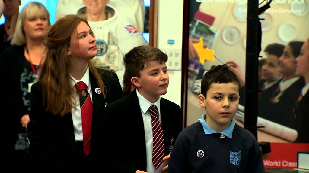 Pupils talk to British astronaut in Space in radio link up