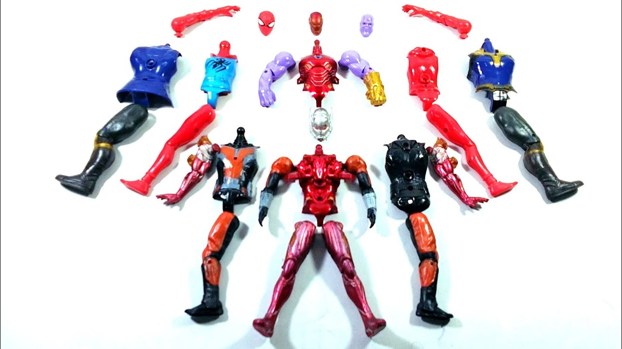 AVENGERS SUPERHERO TOYS IRONMAN VS ANT-MAN VS SPIDER-MAN GODHI VS THANOS...