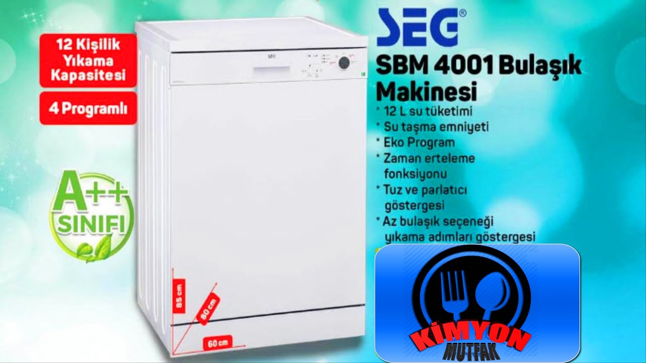 A101'DEN BULAŞIK MAKİNESİ ALDIM/UZUN KULLANIM TESTİ/SEG SBM4001 4 PROGRAMLI BULAŞIK MAKİNESİ