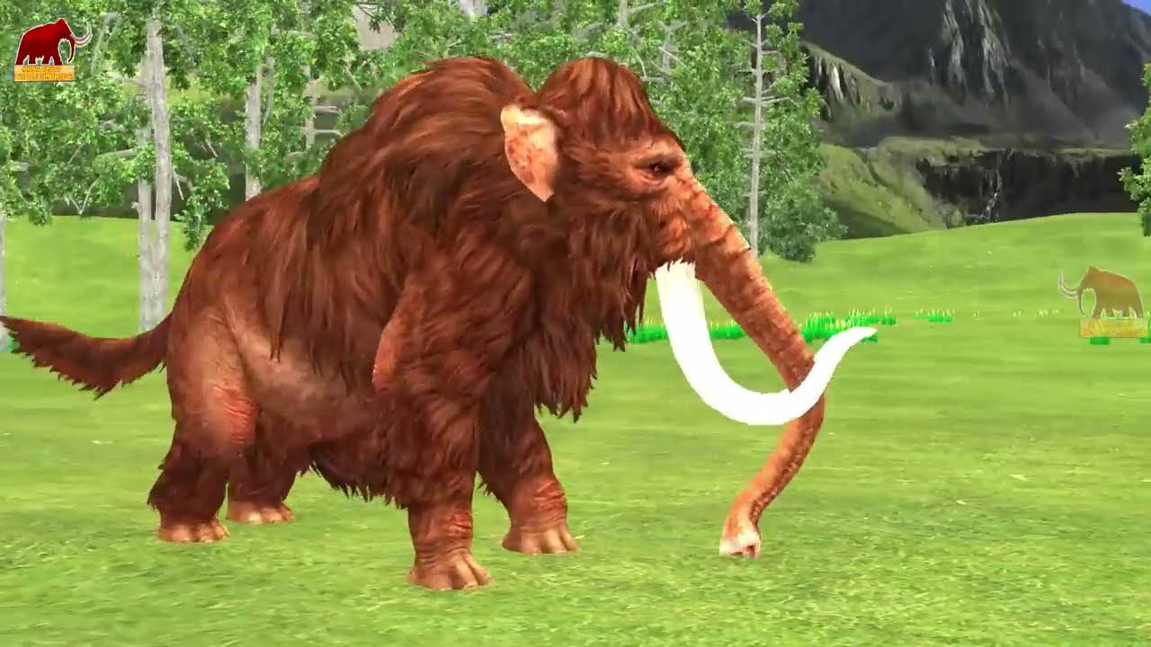2 Zombie Bulls Vs Mammoth Elephant Fight | Woolly Mammoth Attack Cow Cartoon Saved by Giant Bulls