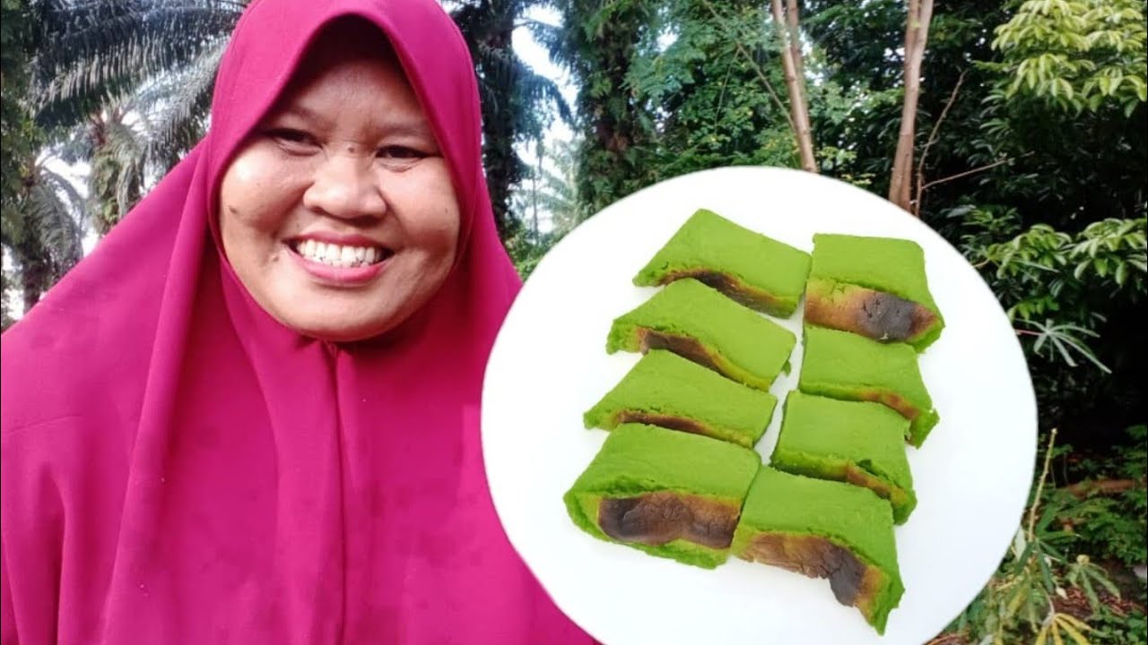cara buat kuih bingka pandan  tepung gandum by kak nur@tip warna hijau yg cantik