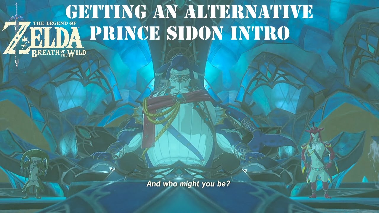 Zelda: Breath of the Wild - Getting an Alternative Prince Sidon Intro - Direct Flight!