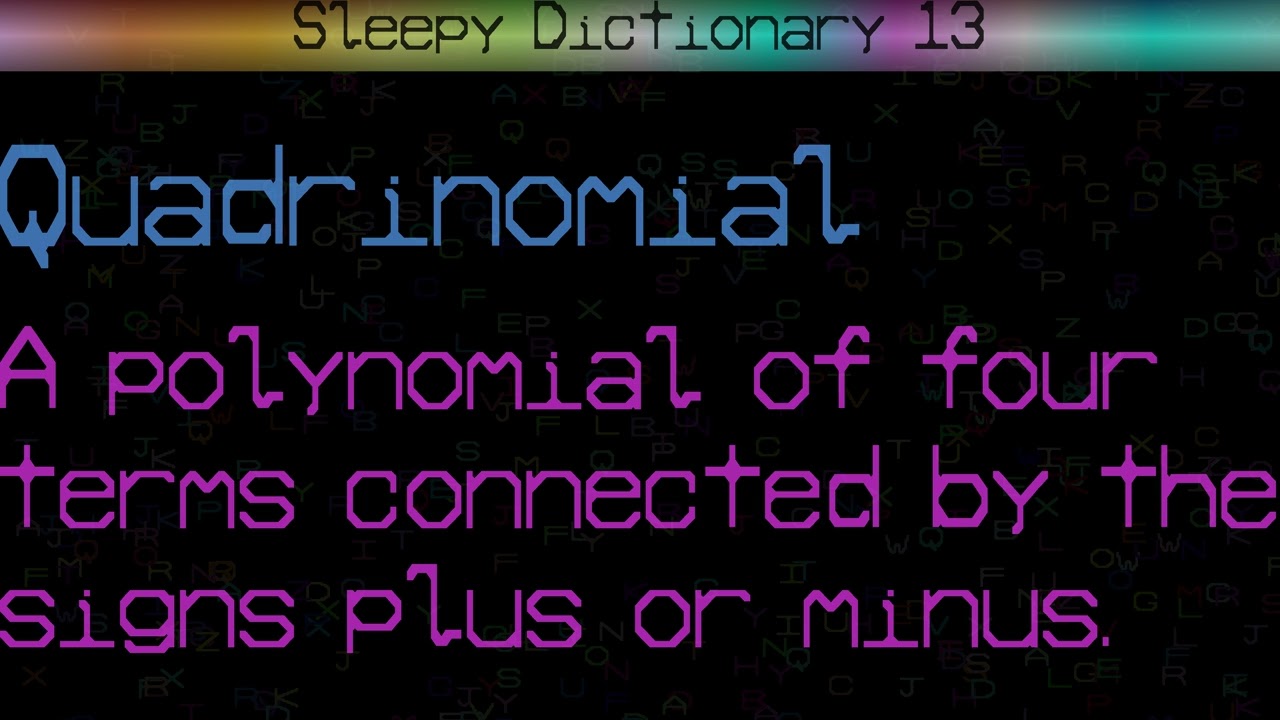 Sleepy Dictionary 13