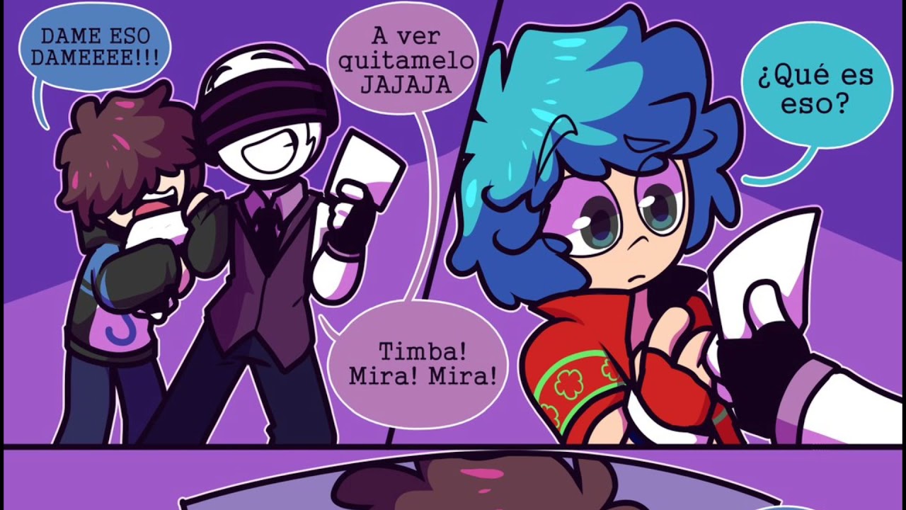 cómic de los compás ✨💜 DEL OTRO LADO ✨💙 (créditos a Khatte draws)